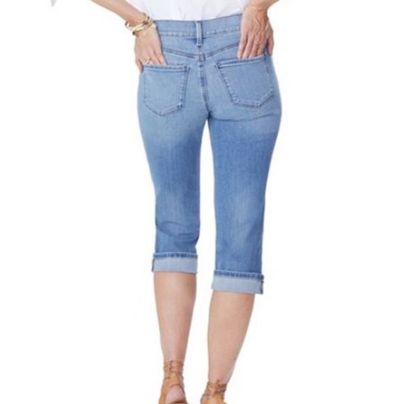 NYDJ Marilyn Crop Jeans w/ Cuff Detail - Pacific - Picture 2 of 3
